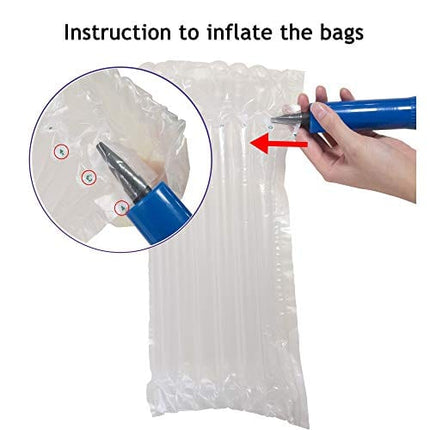 Wine Bottle Travel Protector Bags, Monkkino 16 Packs Inflatable Bubble Cushion Wrap, Safety Choice for Glass Bottles in Transport with Luggage, Air Filled Packaging Sleeves with Reusable Pump