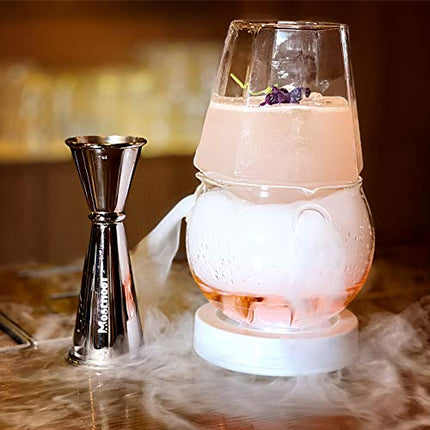 Japanese Style Jigger for Bartending-MOSEHOOT Double Cocktail Jigger, Stainless Steel Jigger 1 oz 2 oz Alcohol Measuring Tools - Black