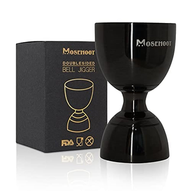 MOSEHOOT jigger for bartending, Bar Jigger 2 oz 1 oz Cocktail Measuring, 304 Stainless Steel Double Jigger Alcohol Measuring Tools