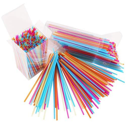 Mr. Kitchen's Bulk Colorful Neon Drink Stirrers, Coffee Stirrers (500-Pack); Each Drink Stirrer Is 5.25"; (500) Coffee Stir Straws, Stirring Straws, Cocktail Straws