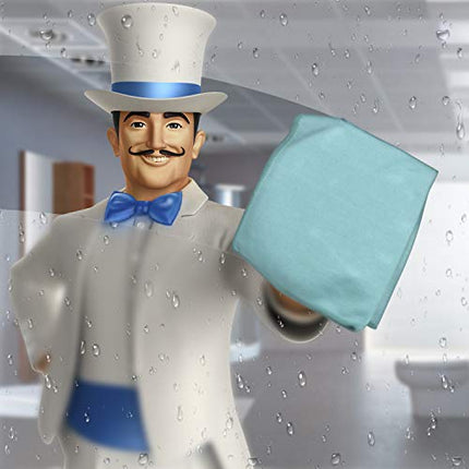 MR.SIGA Ultra Fine Microfiber Cloths for Glass, Pack of 12, 35 x 40cm 13.7" x 15.7"