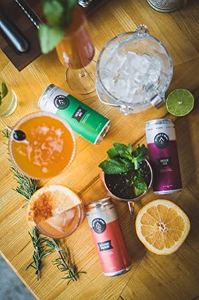 MUDDLE & MINT Mocktails Non-alcoholic Drinks Canned Mocktails, Ready-To-Drink, Non-Carbonated Mocktail or Mixer | Award Winning | Grapefruit Rosemary