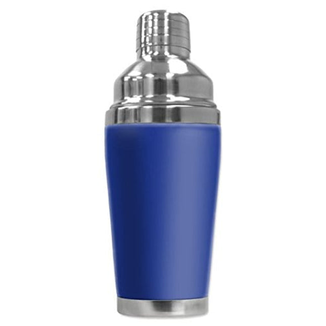 Mugzie brand 20 Ounce Cocktail Shaker with Insulated Wetsuit Cover - Blue