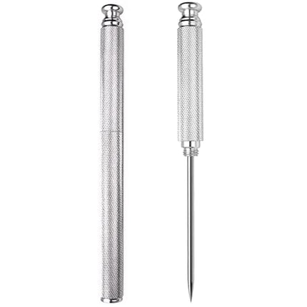 MUMIAO Ice Picks Aluminium Alloy Handle Stainless Steel Knife With Safety Cover Ice Tool Kitchen Tool for Restaurant Bar Home (Silver)