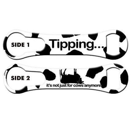 Cow Tipping Plain White Milk V-Rod Bottle Opener