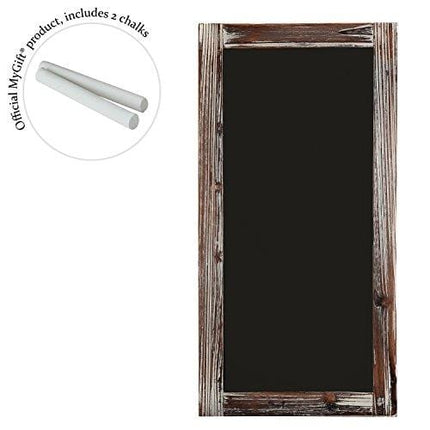 25 X 12 Rustic Style Wood Framed Erasable Chalkboard Message Memo Board, Cafe Menu Sign