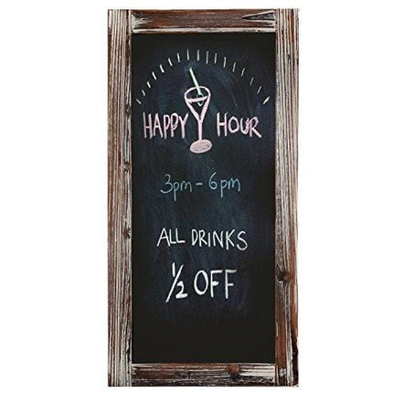 25 X 12 Rustic Style Wood Framed Erasable Chalkboard Message Memo Board, Cafe Menu Sign