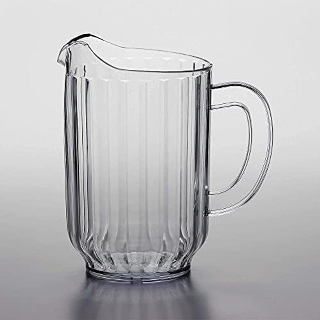 Clear SAN Plastic Beverage Pitcher 60 oz. Plastic, Serve Soda, Lemonade, Juice,For Bars, Parties