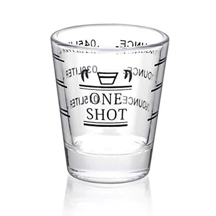 Shot Glasses Measuring cup Liquid Heavy Glass Wine Glass Espresso Shot Glass 1.5OZ/45ML (2 pack-45ml)