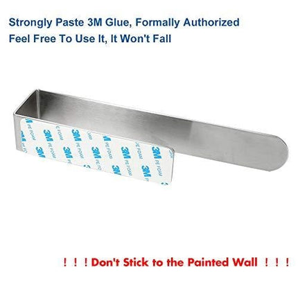 NearMoon Hand Towel Holder/Towel Ring Strong Hold Self Adhesive Bathroom Towel Bar, Thicken Stainless Steel Towel Rack- Sticky Towel Hanger, Contemporary Style, NO Drilling (Brushed Nickel)