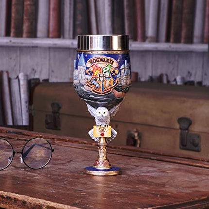 Nemesis Now Harry Potter Hogwarts School of Witchcraft and Wizardry Collectible Goblet, 19.5cm, Blue