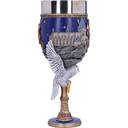 Nemesis Now Harry Potter Hogwarts School of Witchcraft and Wizardry Collectible Goblet, 19.5cm, Blue