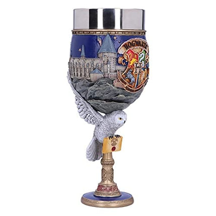 Nemesis Now Harry Potter Hogwarts School of Witchcraft and Wizardry Collectible Goblet, 19.5cm, Blue