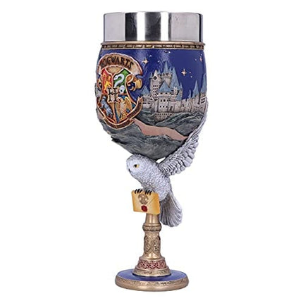 Nemesis Now Harry Potter Hogwarts School of Witchcraft and Wizardry Collectible Goblet, 19.5cm, Blue