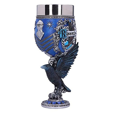 Nemesis Now Harry Potter Ravenclaw Hogwarts House Collectible Goblet, 19.5cm, Blue Silver