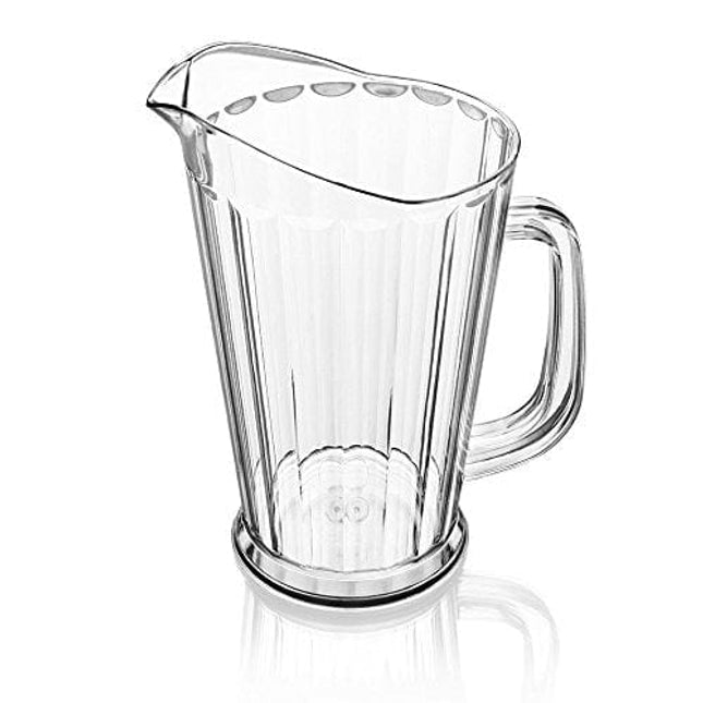 New Star Foodservice 46151 Resturant-Grade  Polycarbonate Plastic Tapered Style Water Pitcher, 60 oz, Clear, Set of 12