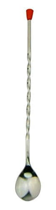 New Star Foodservice 48452 Stainless Steel Bar Spoon W/Red Knob 11", Pack of 12