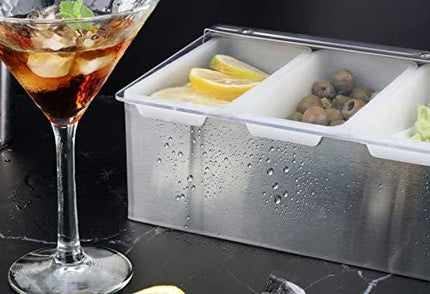 New Star Foodservice 48049 Stainless Steel Condiment Dispenser with 6 Compartments