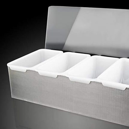 New Star Foodservice 48049 Stainless Steel Condiment Dispenser with 6 Compartments