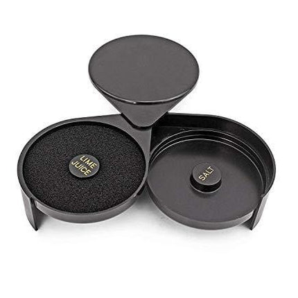 New Star Foodservice 48377 Plastic 2-Tier Bar Glass Rimmer, Black