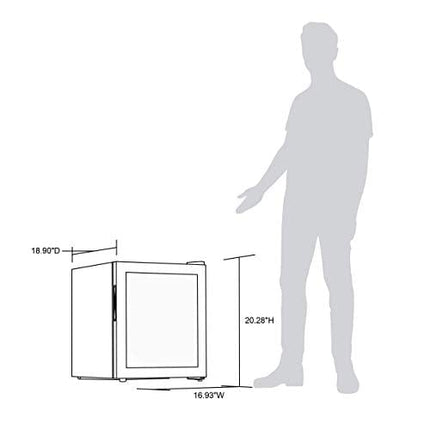 NewAir Compact Wine Cooler Refrigerator | 16 Bottle Capacity | Freestanding/Built-in Countertop Wine Cellar in Stainless Steel with UV Protected Glass Door NWC016SS00