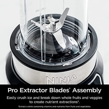 Ninja (BN401) Nutri Pro with Auto-iQ, 1100-Peak-Watt, Personal Blender, Cloud Silver