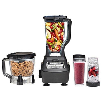 Ninja BL770 Mega Kitchen System and Blender with Total Crushing Pitcher, Food Processor Bowl, Dough Blade, To Go Cups, 1500-Watt Base, Black
