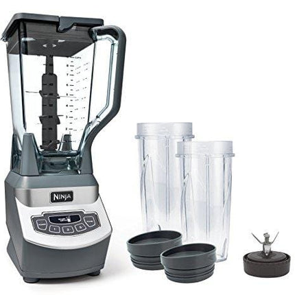 Ninja Professional Countertop Blender with 1100-Watt Base, 72 Oz Total Crushing Pitcher and (2) 16 Oz Cups for Frozen Drinks and Smoothies (BL660), Gray