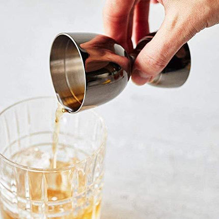 Stainless Steel Bell Jigger, Bar Tool With 0.5oz, 1oz, 1.5oz and 2oz Measuring Marks, Polished Finish, Cocktail Jigger Measuring Cup