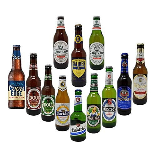 Non-Alcoholic Beer Variety Pack, Beck's, Bitburger, Buckler, Clausthaler Premium and Amber, Coors, St. Pauli Girl, Einbecker, Erdinger, Kaliber, O'Doul's Premium and Amber (Case Of 12)