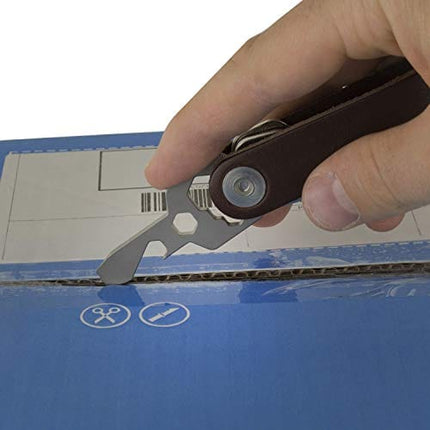 keychain Bottle Opener Multi Tool, 100% Stainless Steel edc Gadget, 9 Tools in 1 [Bottle Opener, Wrench, Screw Driver, Key Clip, etc.] Universal Everyday Carry Pocket and Backpack Tool