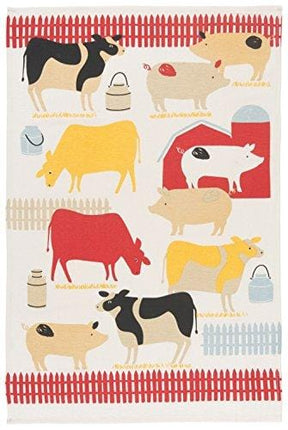 Now Designs Baker's Floursack Kitchen Dish Towels, Farm to Table, Set of 3