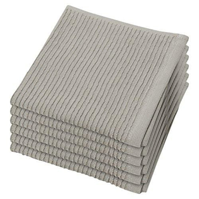 Now Designs Ripple Kitchen Dishcloth, Set of 6, London Grey