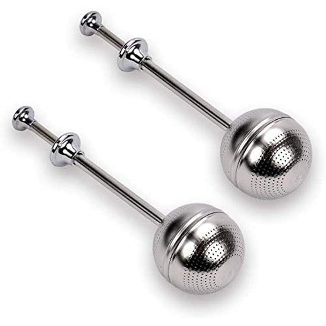 Numola Long Handle Tea Ball Stainless Steel, 2Pcs Premium Tea Infuser Filter for Loose Leaf Tea, Reusable Fine Mesh Tea Interval Diffuser Strainer for Cup and Teapot