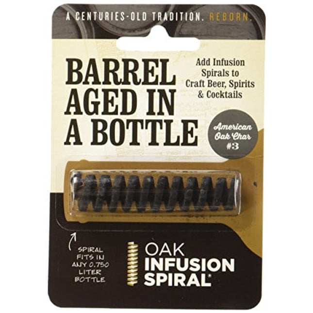 2 Pack - Barrel Aged in a Bottle Oak Infusion Spiral. Barrel Age Your Whiskey