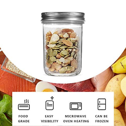 6 Pack Mason Jars 16 OZ, OAMCEG Smoothie Cup 16 OZ with Lids and Straws, Regular & Wide Mouth Mason Jar, 100% Recycled Sipper Mason Jar Drinking Glasses/Jars/Mugs, One Size