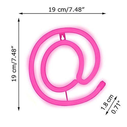 Light Up Letters Neon Signs, Ampersand Pink Marquee Letter Lights Wall Decor for Christmas, Birthday Party, Bar Valentine’s Day Words-Pink Letter @