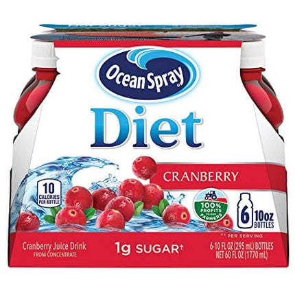 Ocean Spray Diet Cranberry Juice Drink, 10 Ounce Bottle (Pack of 6)