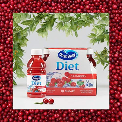 Ocean Spray Diet Cranberry Juice Drink, 10 Ounce Bottle (Pack of 6)