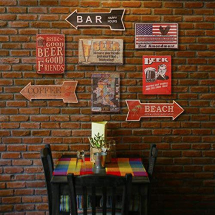 Ochoice Metal Signs Arrow Fresh Brewed Coffee Signs for Cafe Decor