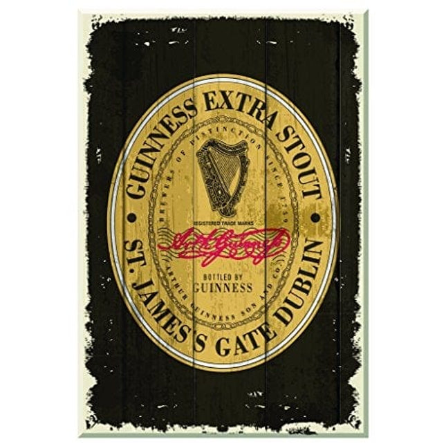 Guinness Nostalgic Wooden Sign - Heritage Label