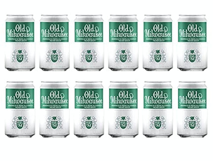 [Pack of 12] Old Milwaukee N/A Non-Alcoholic Beer, Classic American Larger - 12 Fl Oz