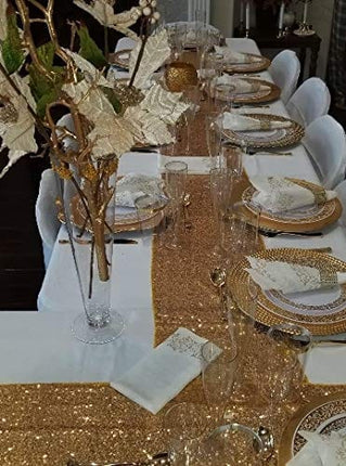 Gold Glitter Plastic Classicware Glass Like Champagne Wedding Parties Toasting Flutes (1 Box = Quantity 30)