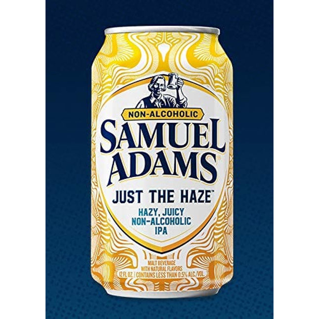 Orchard Hill [Pack of 6] Samuel Adams Just The Haze Hazy, Juicy NA Non Alcoholic IPA Beer Drink - 12 Fl Oz