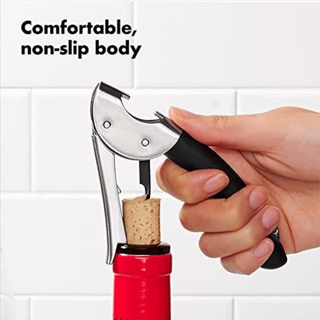 OXO Steel Double Lever Waiter's Corkscrew