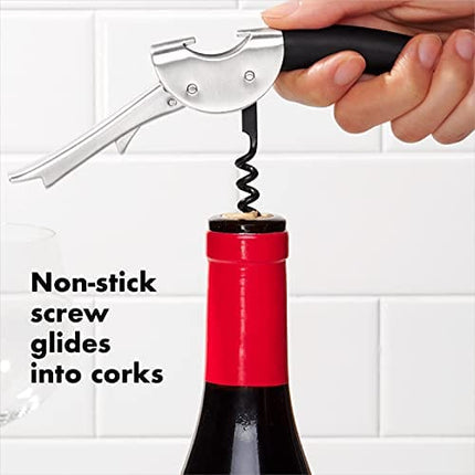 OXO Steel Double Lever Waiter's Corkscrew
