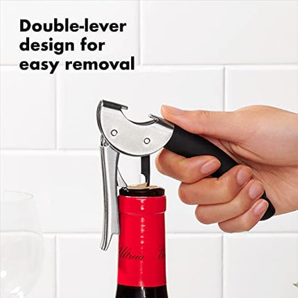 OXO Steel Double Lever Waiter's Corkscrew