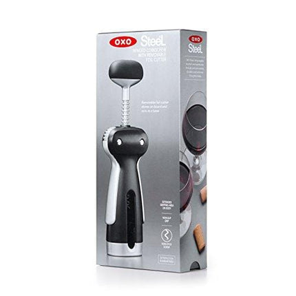 OXO SteeL Winged Corkscrew with Removable Foil Cutter