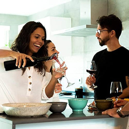 OxyTwister Wine Aerator Pourer - Improves Wine Taste and Aroma - Prevent Wine Leak - Premium Aerating and Decanter Spout - Red Wine Bottle Stopper - Portable Wine Accessories.