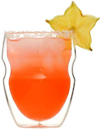 Ozeri Serafino Double Wall Insulated Beverage and Coffee Glasses, 8-Ounce, Set of 4